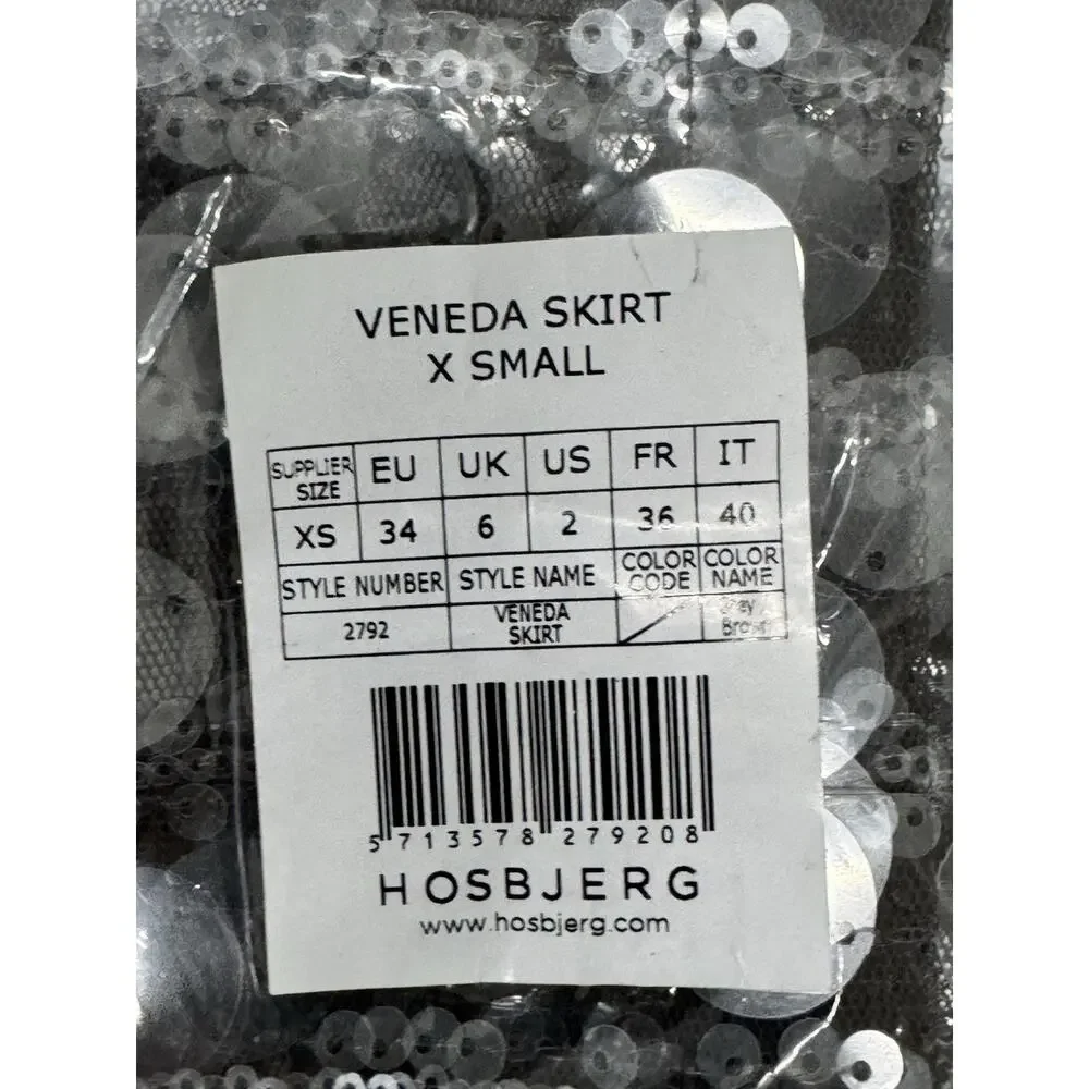 HOSBJERG Veneda Skirt Size XS Gray / Brown - Picture 3 of 4